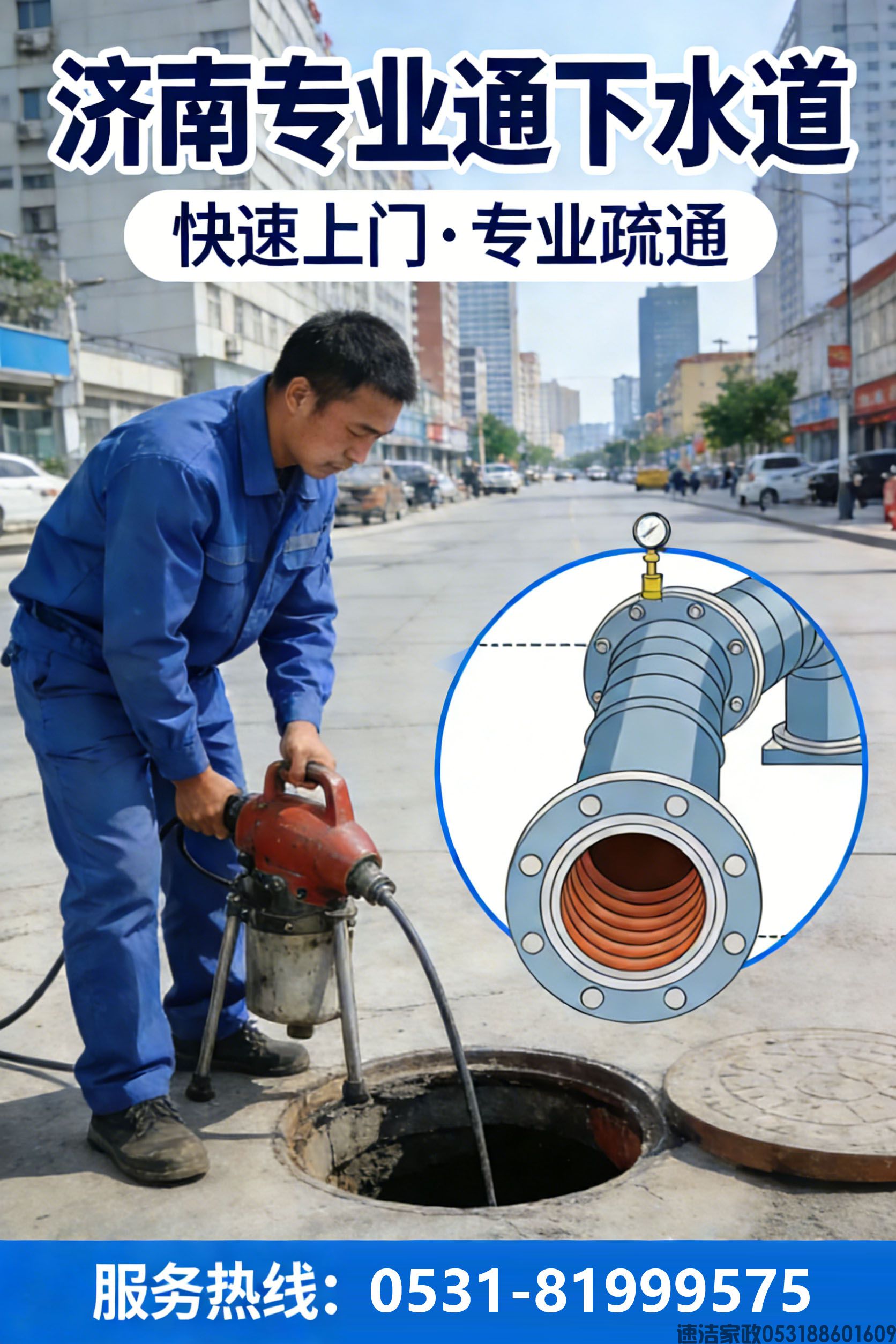 济南历下区水管维修，水龙头断墙内取断丝，更换混水阀，水龙头(图1)